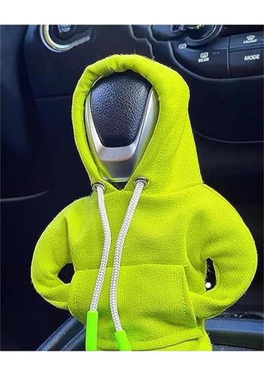 Novahub Yeşil Hoodie Araba Vites Kapağı Moda Vites Hoodie Araba Vites Topuzu Kapağı Manuel Kolu Dişli Kazak Değişim Kolu Kapağı Yeşil Yeşil