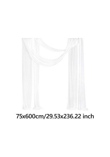 Homyl Düğün Kemeri Drapaj Masa Koşucusu Arka Plan Temalı Beyaz