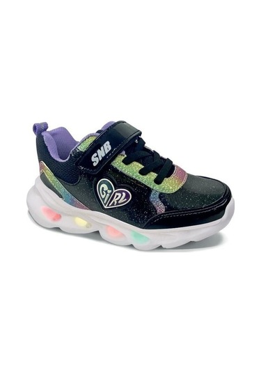 Sanbe 9217 Kız Bebek Hafif Işıklı Sneaker Siyah