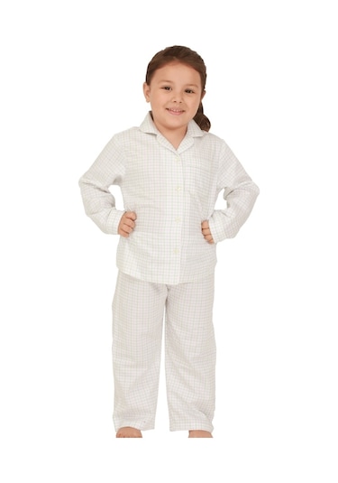 The Don Krem Kareli Kız Çocuk Pijama Takımı (9-14 Yaş)