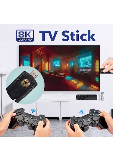 Arcade 8K 10.000 Oyunlu HD Mini TV Android Retro Oyun Konsolu