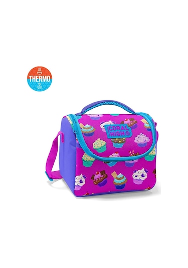 Coral High Kids Lavanta Pembe Cupcake Desenli Thermo Beslenme Çantası 11817