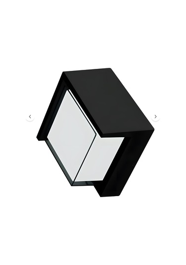 Kendal Kda713 Dekoratif Led Aplik 12w 1080 Lümen Abs - Kare - Gün Işığı Siyah