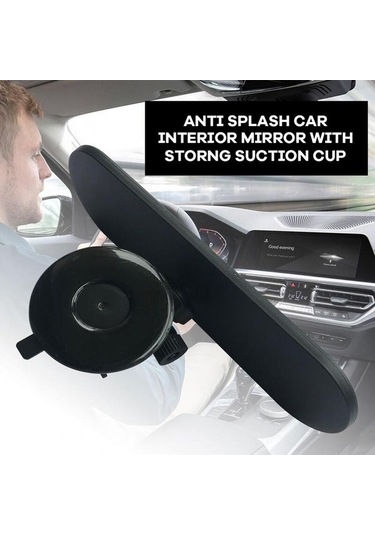 Sones Czc-220 Araba Güçlü Vantuz Büyük Görüş Düz Dikiz Aynası Mavi Ayna