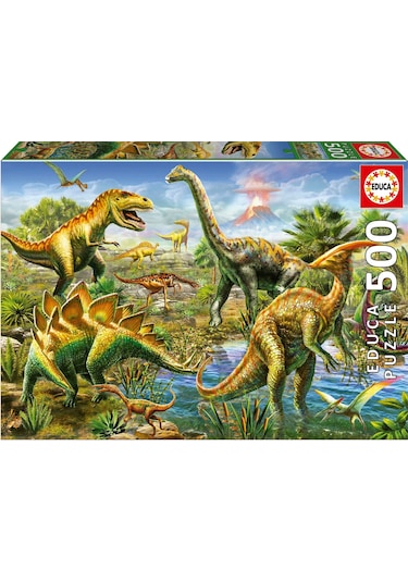 Educa 500 Parça Jurassic Oyun Alanı Puzzle - 19903 - Jurassic Playground