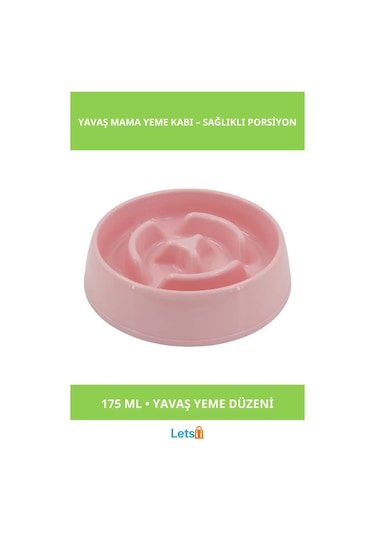 Yavaş Yeme Kabı 175 Ml Mor, Mavi, Yeşil, Pembe Çok Renkli