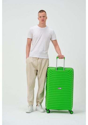 Keo-plus Yeşil Büyük Boy Silikon Kırılmaz Pp Valiz Yeşil