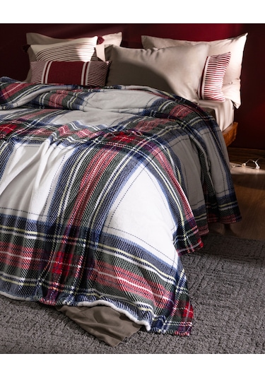 Clorel Çift Kişilik Welsoft Baskılı Battaniye - Lacivert 8684427292044 Çok Renkli