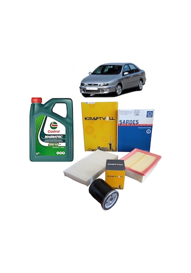Fiat Marea 1.6 16v Yağ Bakım Seti Castrol Magnatec 10w 40 N11.5640