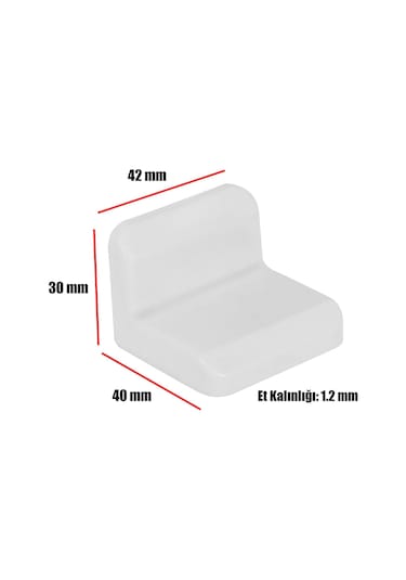 Mobilya Dolap Askı Elemanı Bağlantı Montaj Demiri Beyaz 10 Adet N11.7576