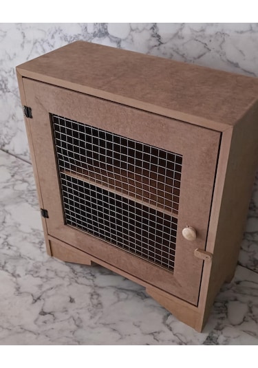 Hobi Adn Tezgah Üstü Çok Amaçlı Telli Dolap Ahşap Mdf Ham El Yapım Çok Renkli