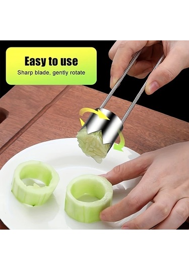 Hightower Paslanmaz Çelik Meyve Sebze Çekirdek Çıkarıcı - Hızlı Temizleme Mutfak Aleti Gümüş