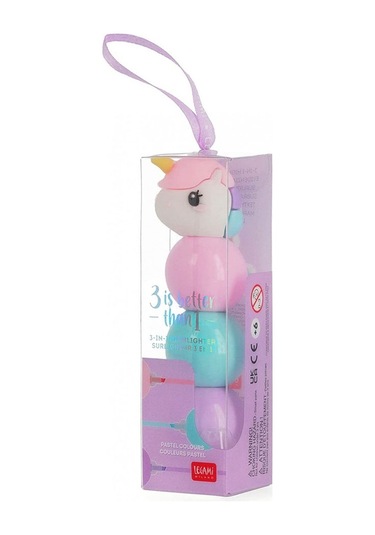 Legami 3in1 Highlighter Unicorn Çok Renkli