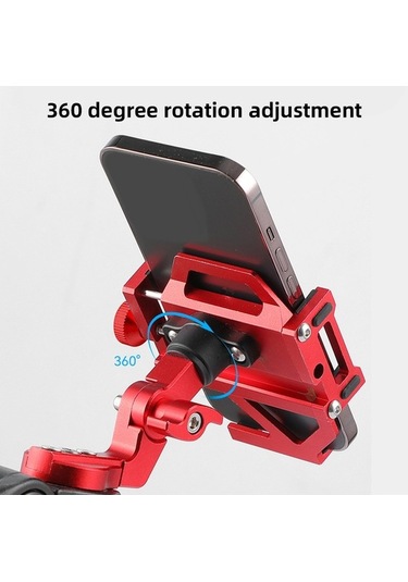 Pazly Alüminyum Bisiklet Telefon Tutucu, Ayarlanabilir, Kaymaz, Cep Telefonu Tutucu