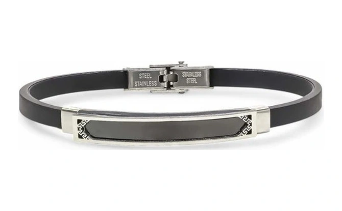 Moncuk Design İsim Yazılabilir Kişiselleştirilebilir Çelik Bileklik 3351scb024 Siyah