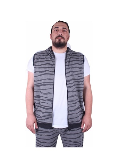 Starbattal Büyük Beden Unisex Yelek 23600 Grı 6Xl