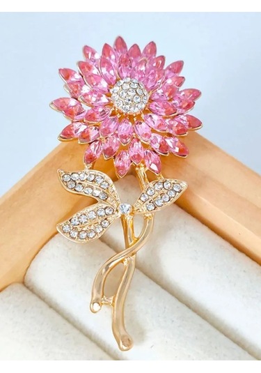 Fashion Jewelry Broş Çiçek Takı 226494697 Altın Rengi