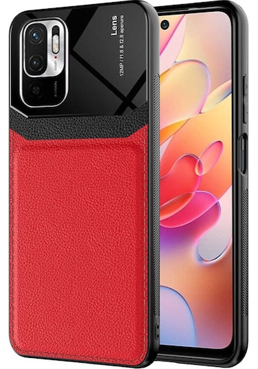 Xiaomi Redmi Note 10S Kilif ?Zore Emiks Deri Görünümlü Kilif 500285907