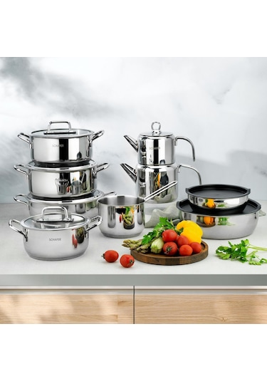 Schafer Grande Mia Çelik Tencere Seti Çeyiz Seti