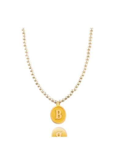 Nezihhan 14 Ayar 0.45 Gram B Harfli İncili Kolye