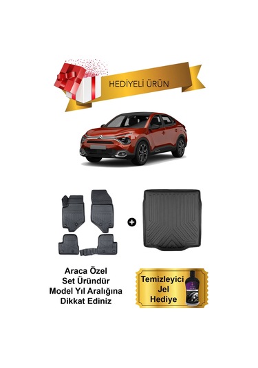Citroen C4x Benzin/dizel 2022 Sonrası Araca Özel 3d Havuzlu Paspas & Bagaj Havuzu Seti Hediyeli