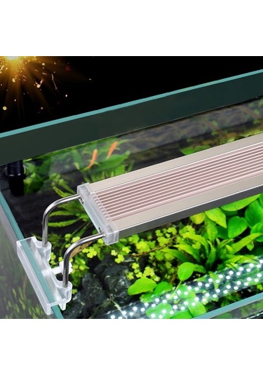 Silkroadselect Huoxun Shop A Ade-200c Stili Akvaryum Led Ade Aydınlatma Lambası, Su Bitkili Akvaryum Led Işık, 220v Akvaryum Led Işık, Ultra Ince Yetiştirme Aydınlatma Lambası Beyaz