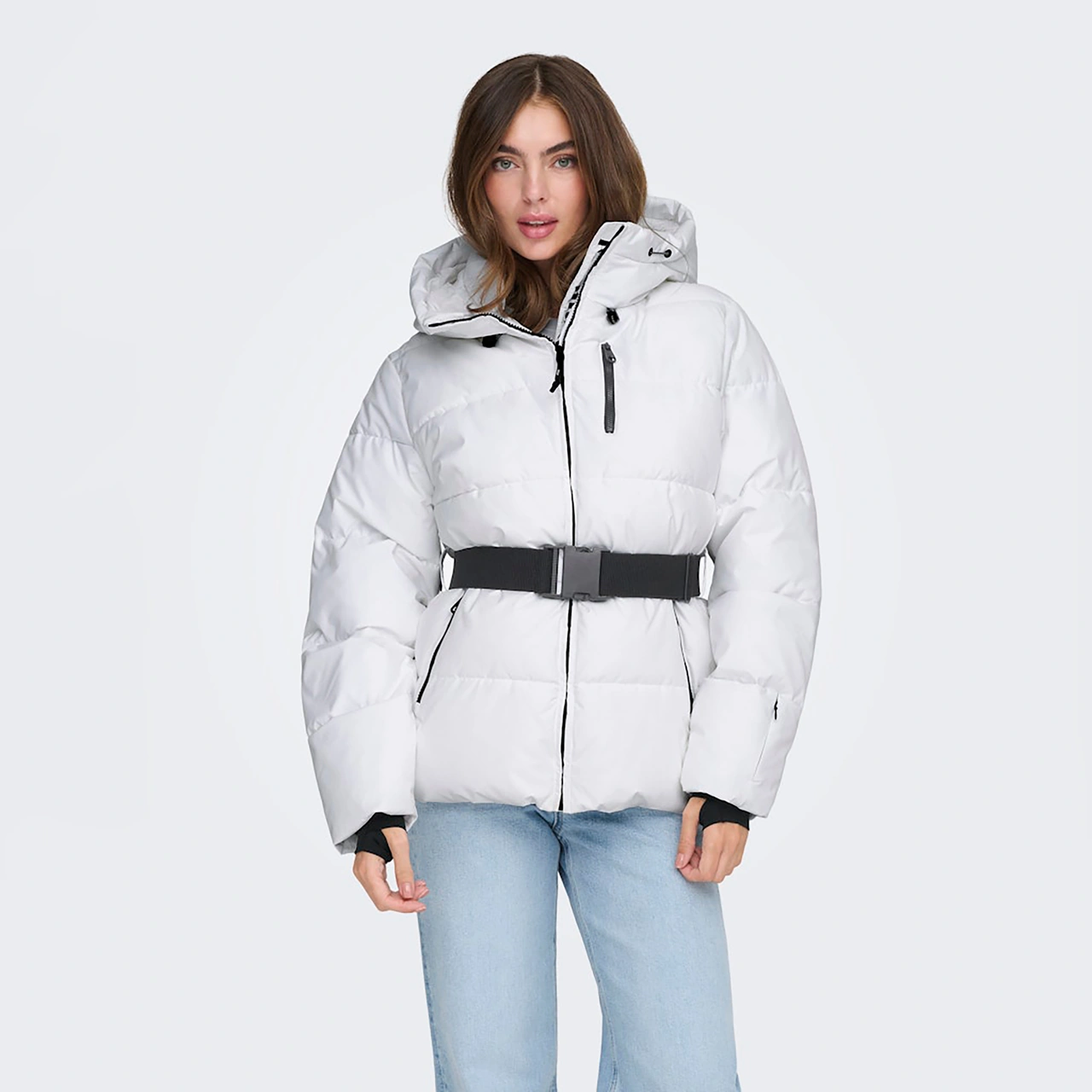 Only Harper Life Belted Premium Kadın Beyaz Mont 15352040-bw Beyaz