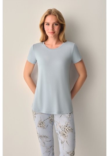 Suwen Mina Pijama Takımı Sh26639660348 Mavi