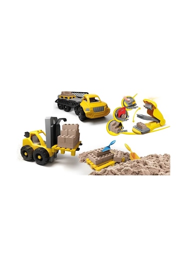 Forklift Operatör Kum Seti 750 Gr. - Art Craft Kinetik Kum Seti - Oyun Kumu - Art Sand Kumu Çok Renkli