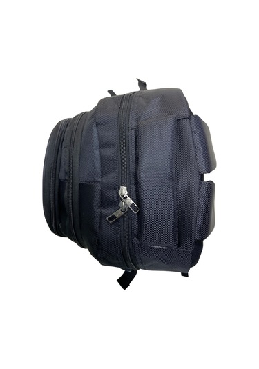 Büyük Su Geçirmeyen Kalın Kumaş Ortopedik Üç Bölmeli Okul Gezi Seyahat Kamp Sırt Çantası 32cmx47cm Siyah