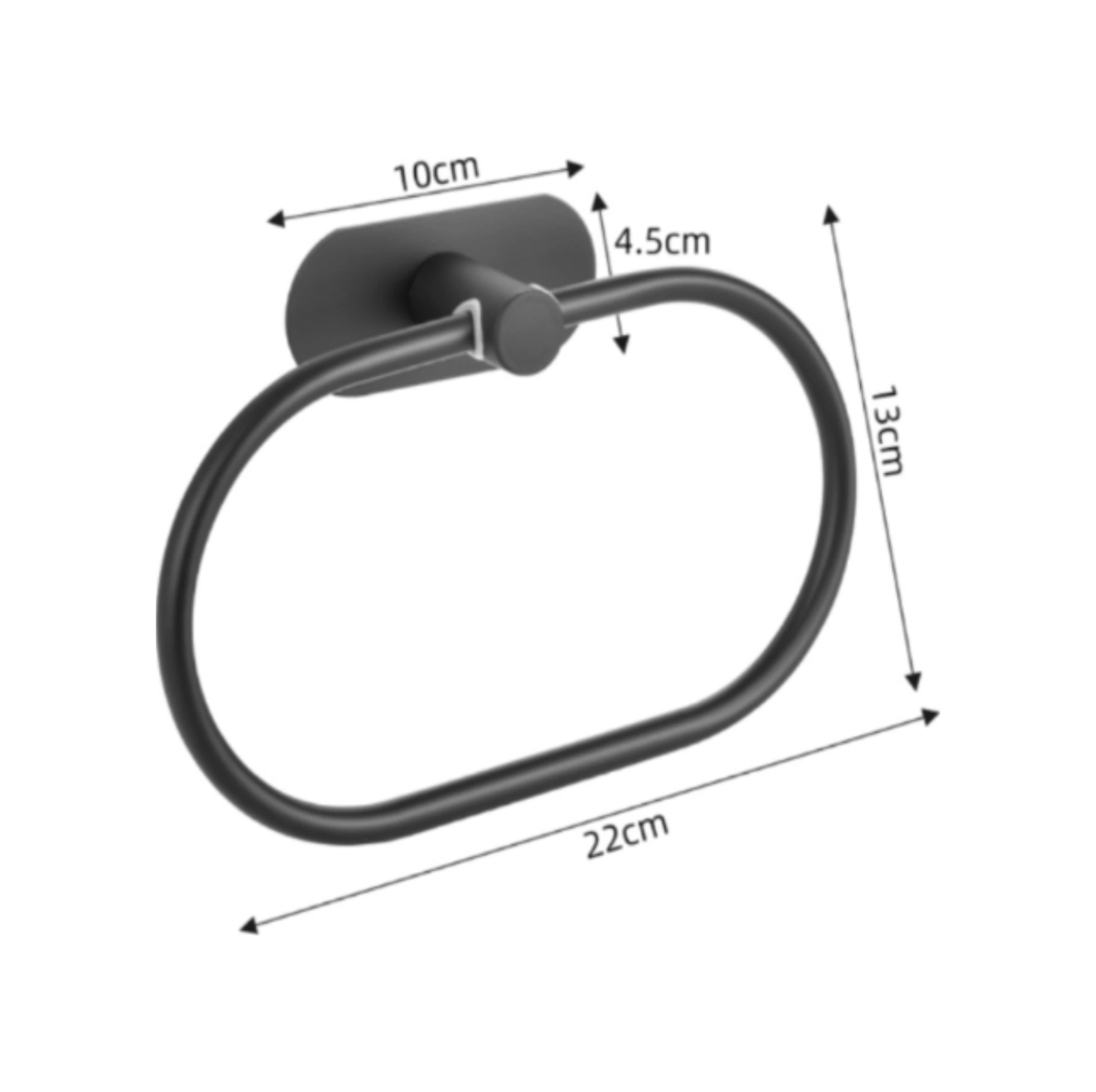 Yaleker Stainless Steel Otomatik Tutucu Banyo Havlu Demiri 40cm, Sıkmadan Kurulum, Evinizde Düzen Ve Estetik Siyah