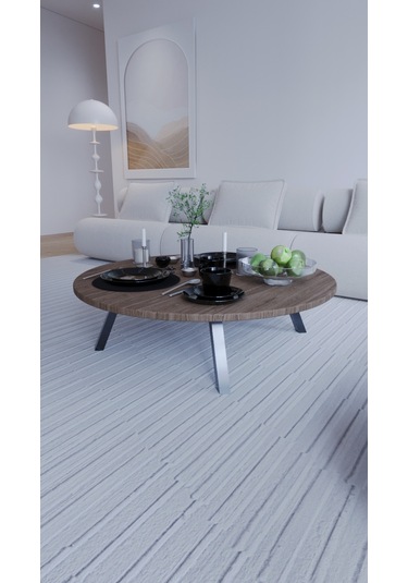 Kozalak Şık Katlanabilir Yuvarlak Yer Sofrası