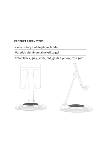 Cbtx Tablet Standı 360 Derece Dönen Masaüstü Tutucu Katlanabilir Cep Telefonu Standı Ayarlanabilir Tablet Bağlantısı - Kırmızı