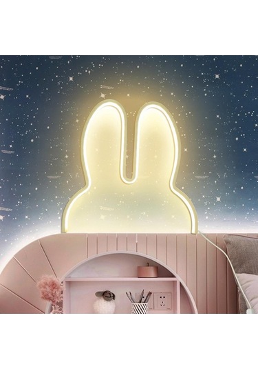 Suntek Tavşan Gece Lambası Usb Powered Yan Işıklar Çocuk Masa 30x40cm Ilık Diğer