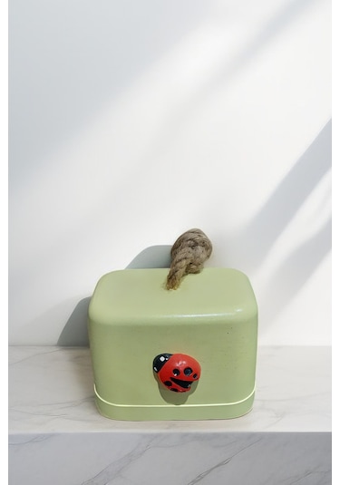 Beton Stoper Dekoratif Uğur Böcekli Beton Kapı Stoperi Kapı Önü Ağırlık Kapı Tamponu Sarı