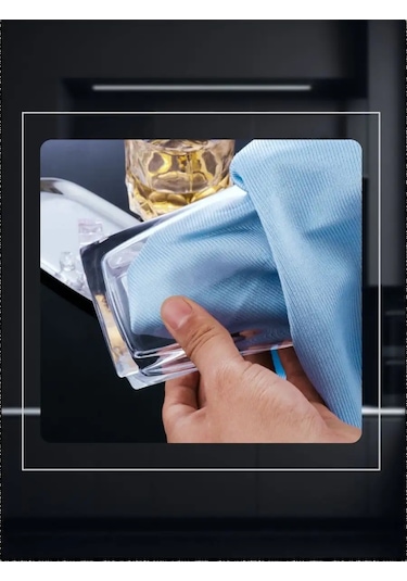 Oxhause Cam Ve Aynalar İçin Mikrofiber Temizlik Bezleri 167989130 Açık Mavi