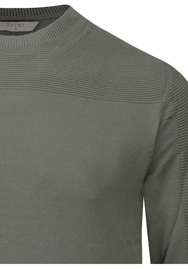 Hatemoğlu Vetiver Gri Regular Fit Bisiklet Yaka Rayon Kazak 2977633 Vetiver Gri