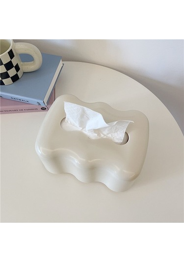 Bej-iskandinav Dekoratif Doku Kutusu Ev Yurt Banyo Kağıt Tutucu Sevimli Sehpa Başucu Peçete Doku Dispenseri Bahar İle