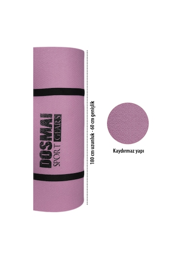 16 Mm Taşıma Askılı Çift Taraflı Iki Renk Kamp Pilates Minderi L Lila