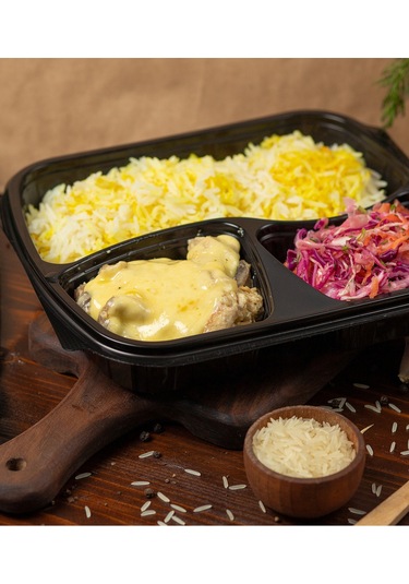 Termoform 3 Gözlü Yemek Kabı + Kapak - 200 Adet Mikro Dalga'da Kullanılabilir Diğer