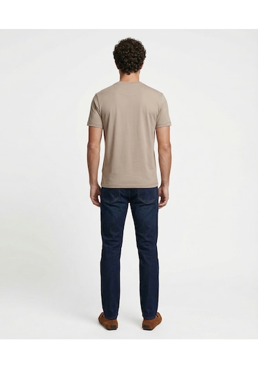 Yargıcı Regular Bisiklet Yaka Kısa Kol T-shirt 26yets9004x 025 Vizon