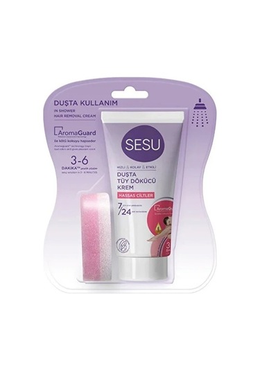 Sesu Hassas Ciltler için Duşta Tüy Dökücü Krem 150 ML