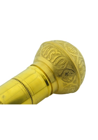 Fantom Pirinç El Yapımı Kahve Karabiber Değirmeni Öğütücü 19cm Sarı