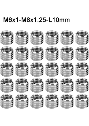 Azaltıcı Somun Dişli Uçlar Dayanıklı Yeni Pratik M6x1-m8x1.25-l10mm