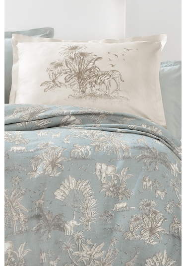 Yataş Bedding Aster Tek Kişilik Pike Takımı - Adaçayı