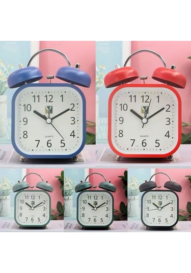 Blackcraft Kare Tasarımlı Işıklı Alarmlı Masa Saati