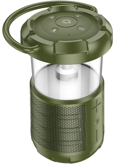 Borofone Kamp Lambası Ve Bluetooth Işıklı Kablosuz Hoparlör Yeşil