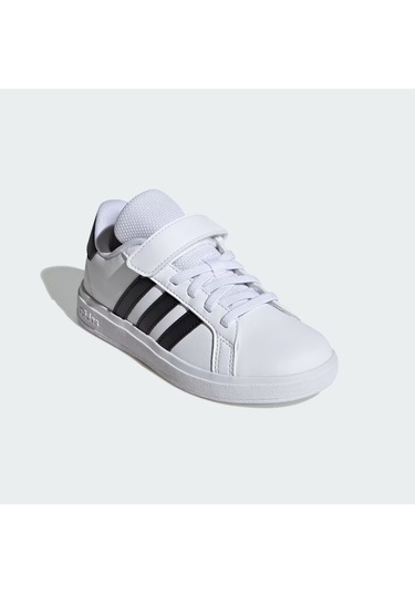 Ftwwht/cblack/ftwwht Adidas Çocuk Tenis Ayakkabı Grand Court 2.0 El Ih5529 Beyaz