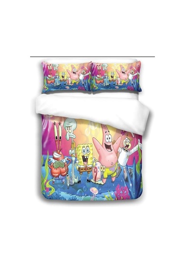 Bob Tek Kişilik 3 Parça Saten & Pamuk Nevresim Takımı