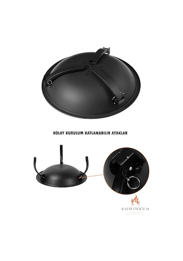 Metal 4 Parça İthal Katlanabilir Ve Taşınabilir Ateş Çukuru-manga